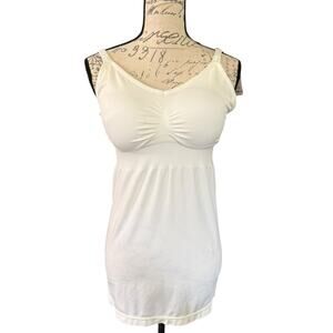 White Maternity Nursing Built In Bra Tank Size X-Large New